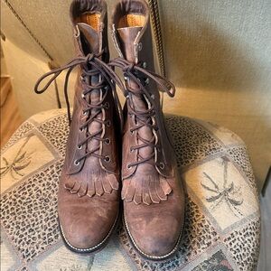 Tony Lama Brown Leather  Boots